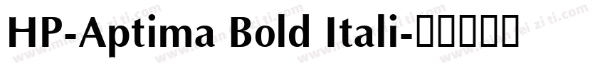 HP-Aptima Bold Itali字体转换